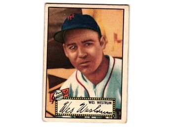 1952 Topps Wes Westrum Baseball Card New York Giants