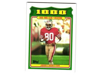 1988 Topps 1000 Yard Club Jerry Rice Football Card San Francisco 49ers