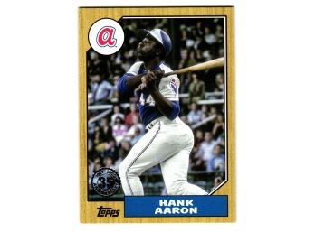 2022 Topps Series 2 Hank Aaron 1987 35th Anniversary Insert Baseball Card Atlanta Braves
