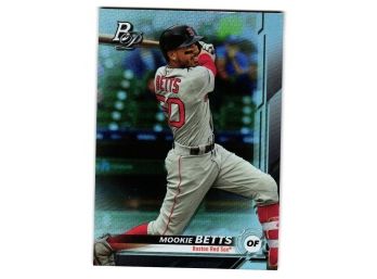 2019 Bowman Platinum Mookie Betts Baseball Card Boston Red Sox