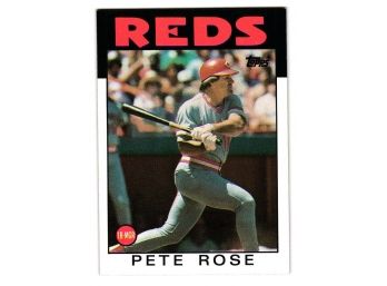 1986 Topps Pete Rose Baseball Card Cincinnati Reds