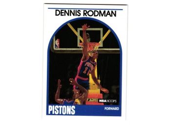 1989 NBA Hoops Dennis Rodman Basketball Card Detroit Pistons