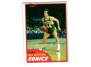 1981-82 Topps Paul Westphal Basketball Card Seattle Sonics