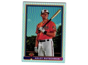 2021 Bowman Chrome 1991 Throwback Adley Rutschman Baseball Card Baltimore Orioles
