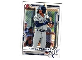 2021 Bowman Draft Alexander Vargas Prospect Baseball Card NY Yankees