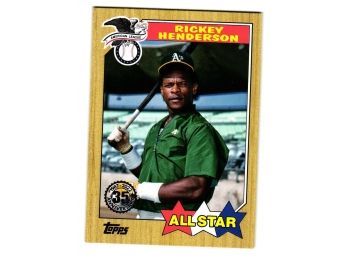 2022 Topps Rickey Henderson 1987 All-Star Insert Baseball Card Oakland A's