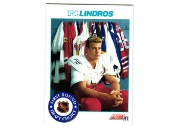 1991 Score Eric Lindros First Round Draft Choice Rookie Hockey Card RC