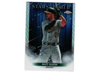 2022 Topps Chrome Stars Of MLB Matt Olson Insert Baseball Card Oakland A's