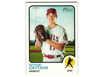 2022 Topps Heritage Shohei Ohtani 1973 Retro Design Baseball Card LA Angels