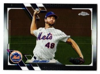 2021 Topps Chrome Jacob DeGrom Baseball Card NY Mets