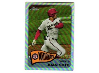 2021 Topps Chrome Juan Soto Refractor Baseball Card Washington Nationals