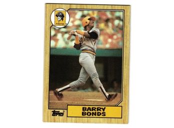 1987 Topps Barry Bonds Rookie Baseball Card RC Pittsburgh Pirates