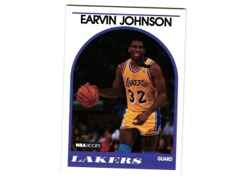 1989 NBA Hoops Earvin 'Magic' Johnson Basketball Card LA Lakers