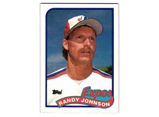 1989 Topps Randy Johnson Rookie Baseball Card Montreal Expos RC