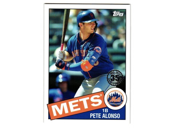 2020 Topps Update Pete Alonso 1985 35th Anniversary Insert Baseball Card New York Mets