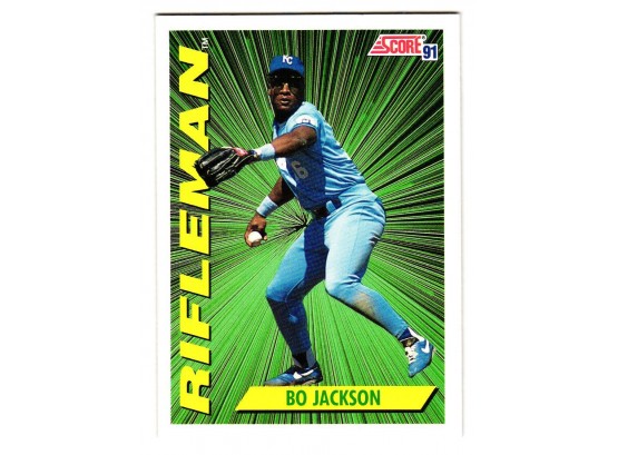 1991 Score Bo Jackson Rifleman Insert Baseball Card KC Royals