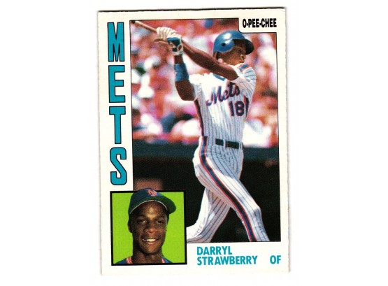 1984 O-Pee-Chee Darryl Strawberry Rookie Baseball Card New York Mets