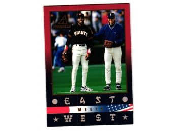 1997 Pinnacle East Meets West Barry Bonds Baseball Card San Francisco Giants