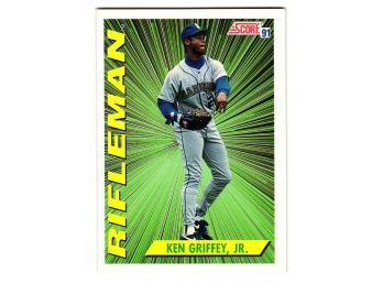 1991 Score Ken Griffey Jr Rifleman Insert Baseball Card Seattle Mariners