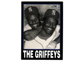 1991 Score Ken Griffey Jr. The Griffeys Baseball Card Seattle Mariners