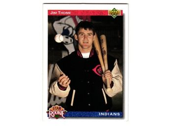 1992 Upper Deck Jim Thome Rookie Baseball Card Cleveland RC