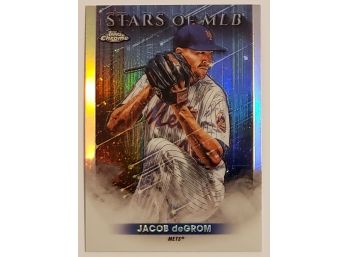 2022 Topps Chrome Jacob DeGrom Stars Of MLB Insert Baseball Card New York Mets