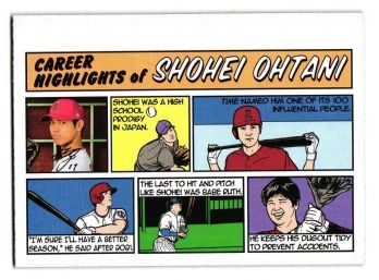 2022 Topps Heritage Shohei Ohtani 1973 Comics Retro Insert Baseball Card Los Angeles Angels