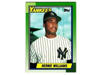 1990 Topps Bernie Williams Rookie Baseball Card New York Yankees RC