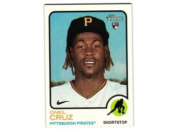2022 Topps Heritage Oneil Cruz Rookie Baseball Card Pittsburgh Pirates RC