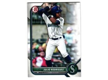 2022 Bowman Julio Rodriguez Prospect Baseball Card Seattle Mariners
