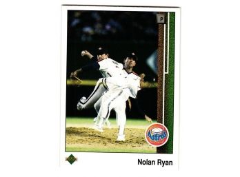 1989 Upper Deck Nolan Ryan Baseball Card Houston Astros