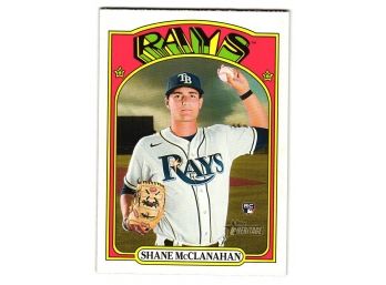 2021 Topps Heritage High Numbers Shane McClanahan Rookie Baseball Card Tampa Bays Rays RC