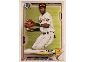 2021 Bowman Chrome Oneil Cruz Prospect Baseball Card Pittsburgh Pirates