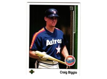 1989 Upper Deck Craig Biggio Rookie Baseball Card Houston Astros RC
