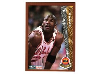1992 Fleer Michael Jordan Award Winner MVP Basketball Card Chicago Bulls