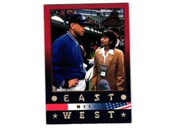 1997 Pinnacle East Meets West Alex Rodriguez Baseball Card Seattle Mariners