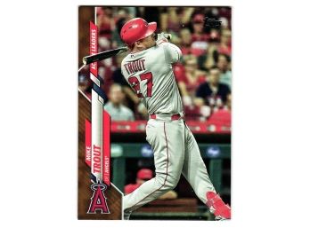 2020 Topps Gold Parallel Mike Trout Baseball Card #'d To 2020 Los Angeles Angels