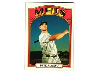 2021 Topps Heritage Pete Alonso Baseball Card New York Mets