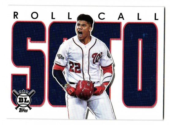 2020 Juan Soto Topps Big League Roll Call Baseball Card Washington Nationals