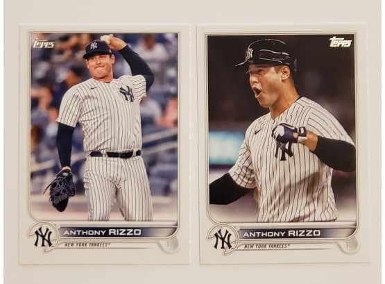 2022 Topps Anthony Rizzo Short Print Photo Variation Baseball Card And Base Card New York Yankees SP