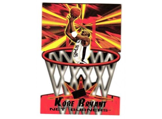 1996 Kobe Bryant Rookie Press Pass Die Cut Net Burners Insert Basketball Card LA Lakers RC