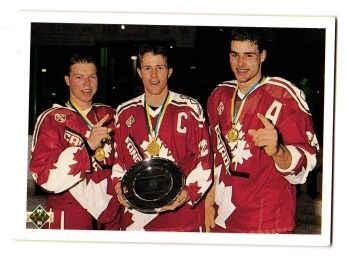 1990-91 Upper Deck Canadas Captains Hockey Card Eric Lindros Steven Rice Kris Draper