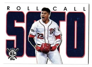 2020 Juan Soto Topps Big League Roll Call Baseball Card Washington Nationals
