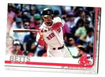 2019 Topps Mookie Betts Baseball Card Boston Red Sox