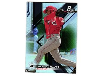 2019 Bowman Platinum Jonathan India Prospect Baseball Card Cincinnati Reds