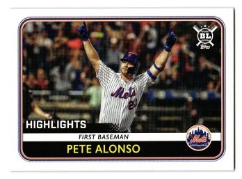 2020 Topps Big League Pete Alonso Highlights Baseball Card New York Mets