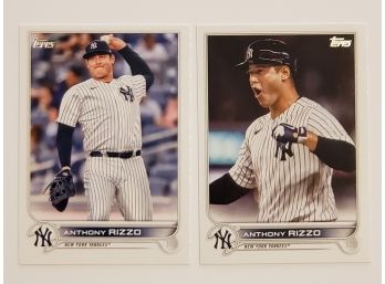 2022 Topps Anthony Rizzo Short Print Photo Variation Baseball Card And Base Card New York Yankees SP