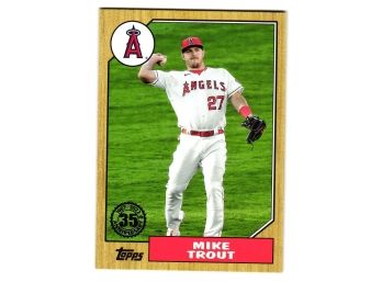 2022 Topps Mike Trout 1987 Retro Insert Baseball Card LA Angels