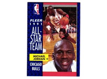 1991-92 Fleer Michael Jordan All-Star Team Basketball Card Chicago Bulls