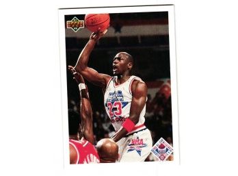 1991-92 Michael Jordan Upper Deck All-Star Checklist Basketball Card Chicago Bulls